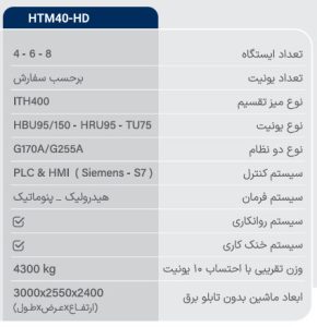 ماشین ترانسفر افقی دوبل